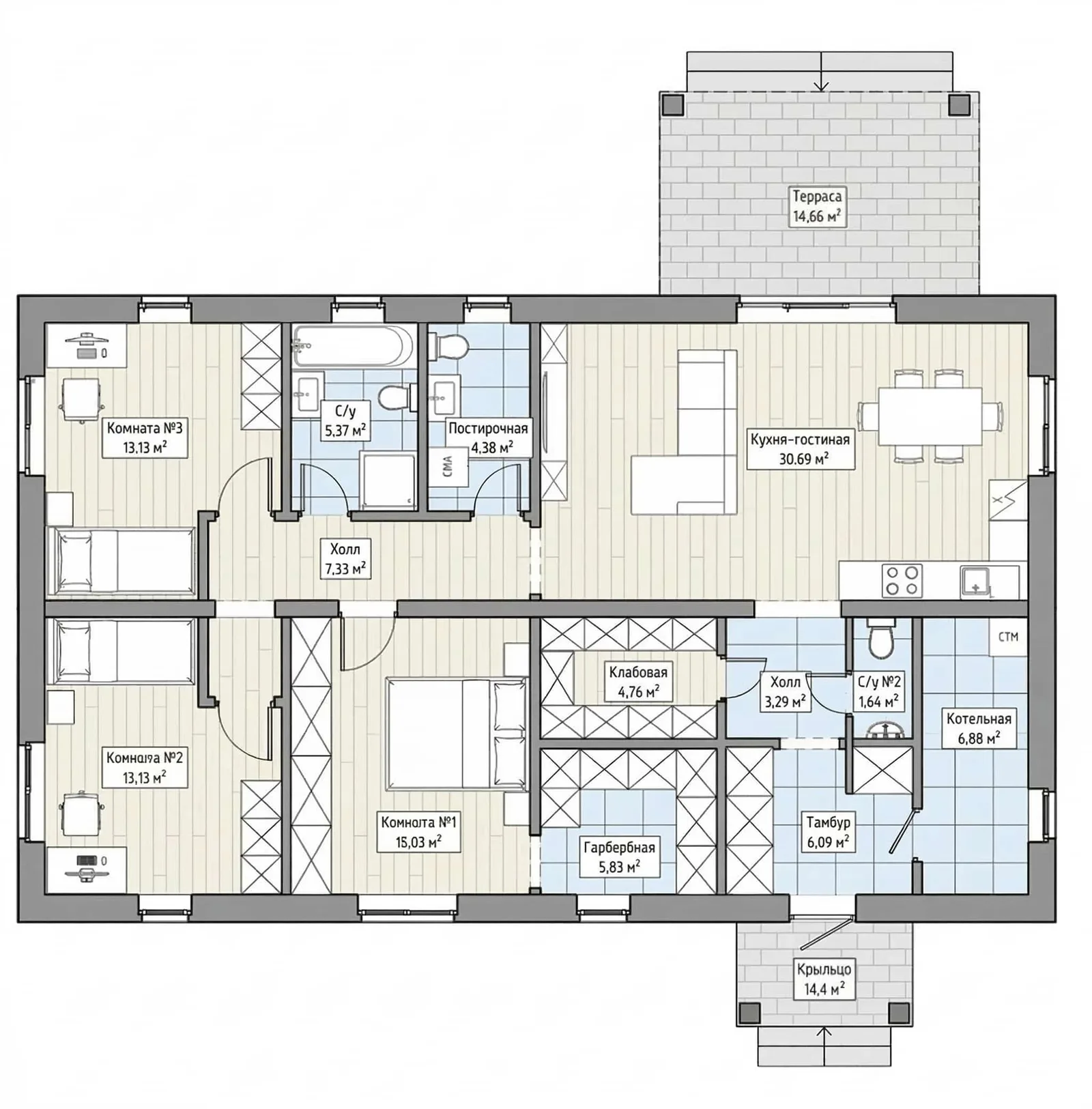 Планировка 1-й этаж