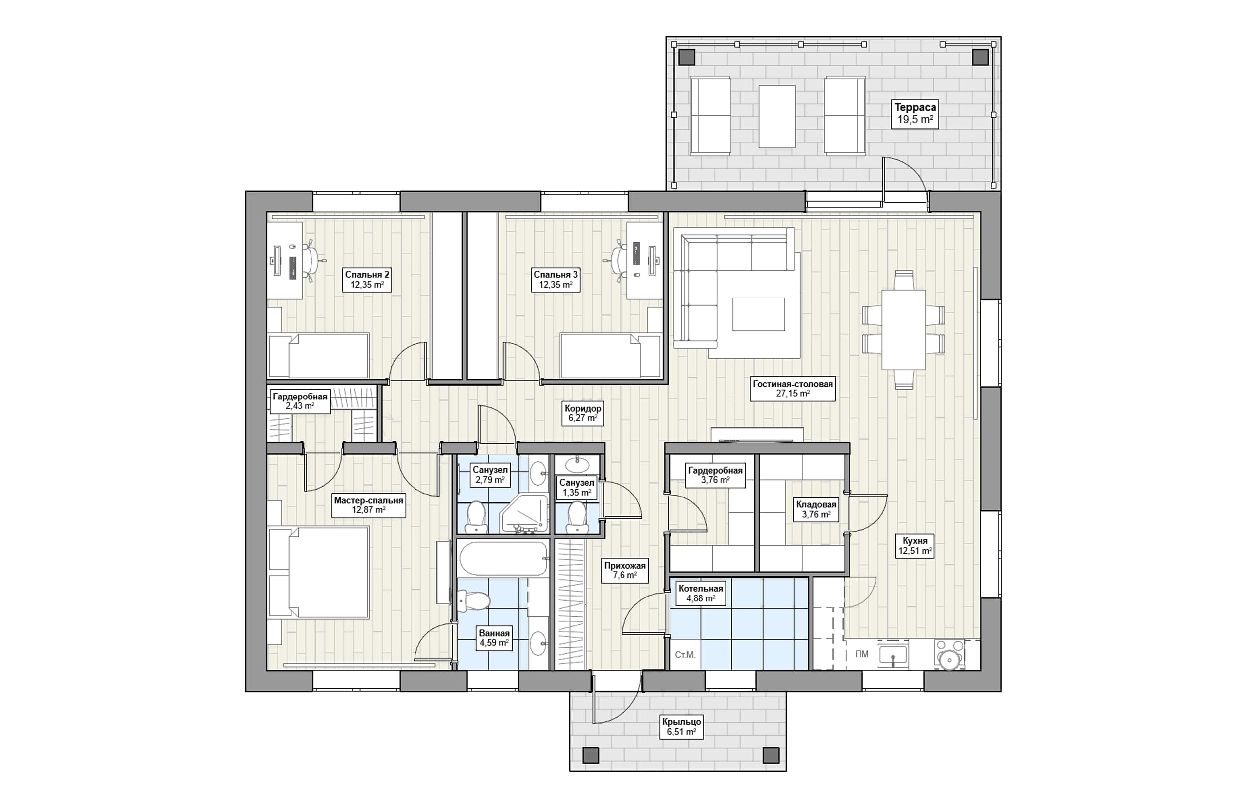 Планировка 1-й этаж